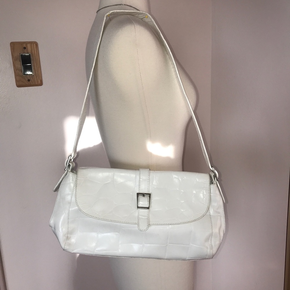 White Genuine Leather Purse